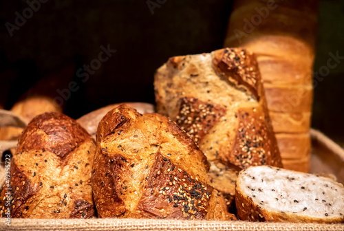 Fresh fragrant bread on the table