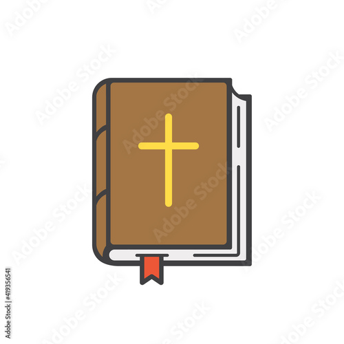 Holy Bible icon. Vector illustration.