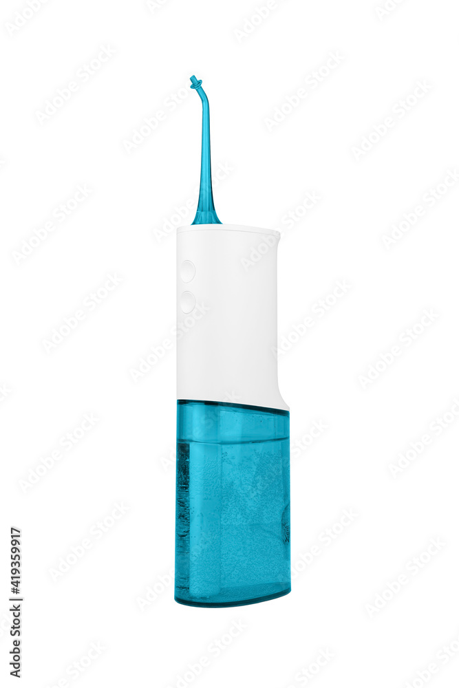 Oral irrigator isolated on white background.