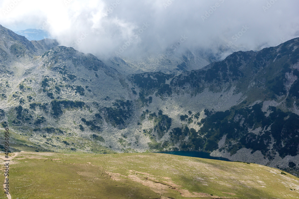 Landscape from hiking trail for Vihren Peak, Pirin Mountain, Bulgaria
