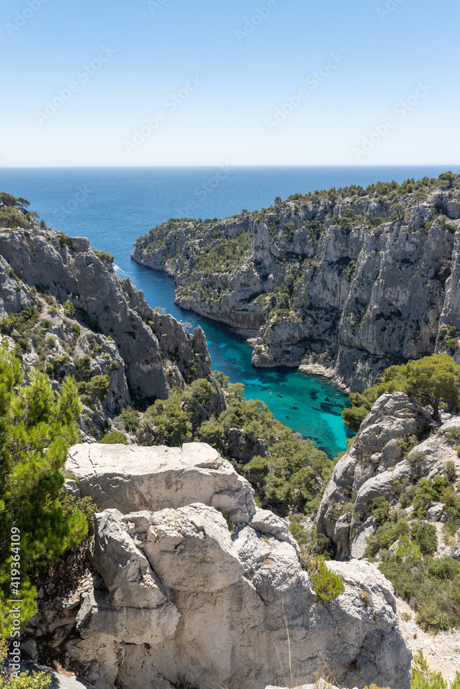 Beautiful bay in the calanque, France, Europe