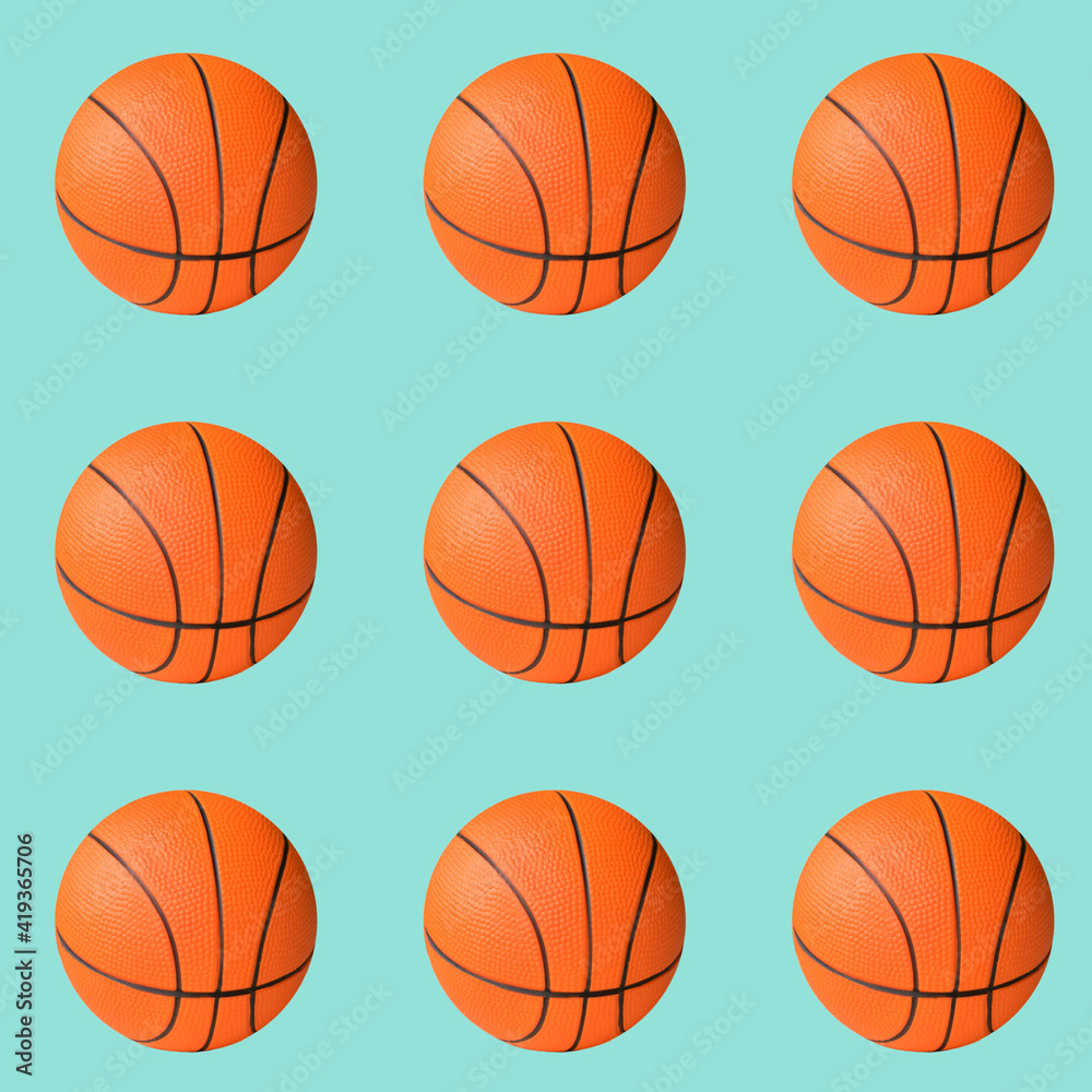Colorful pattern of basket balls 