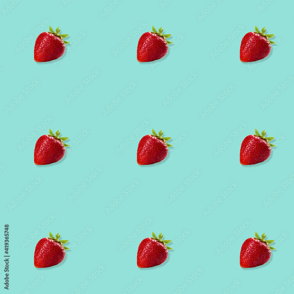 Colorful pattern of strawberries pieces Colorful pattern of strawberries pieces