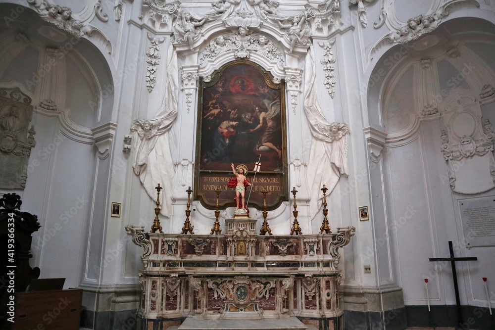 Obraz premium Napoli - Cappella di sinistra del transetto della Chiesa di Santa Maria di Costantinopoli