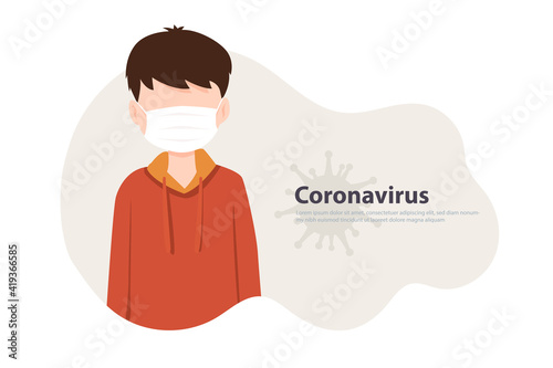 vector illustration novel coronavirus 2019-nCoV. wuhan virus china. people wearing face mask. corona virus quarantine. coronavirus outbreak concept. coronavirus attack concept. people defend virus.