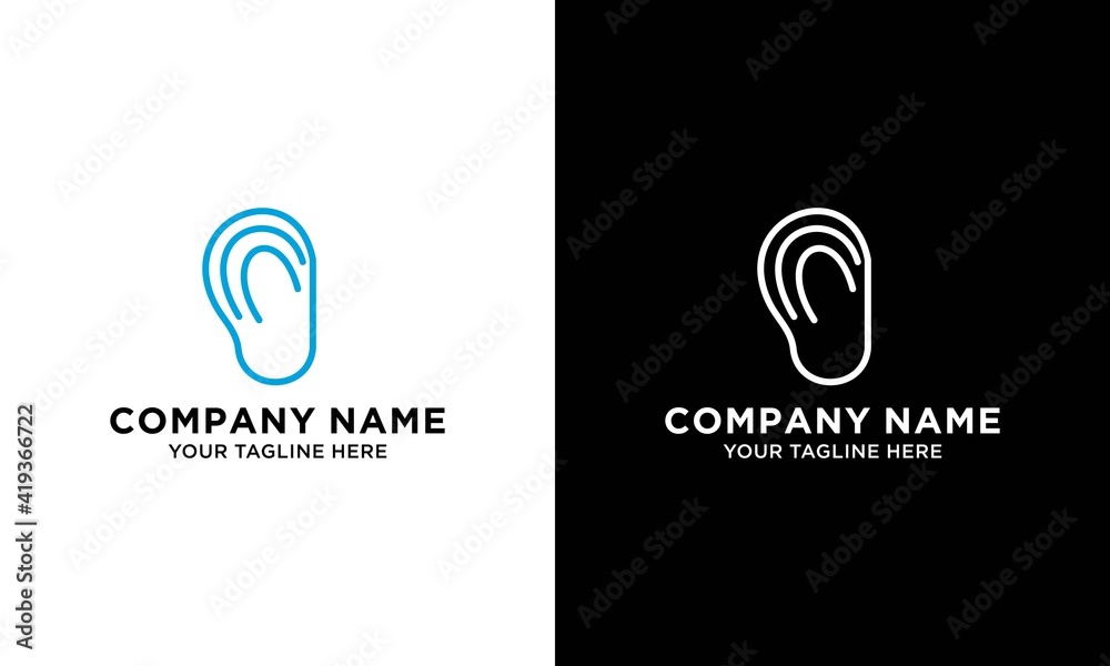 Ear Logo Design Element Ear Logo Design Element