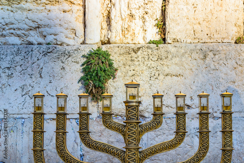 фотографія Menora Lamp, Wailing Wall, Old Jerusalem