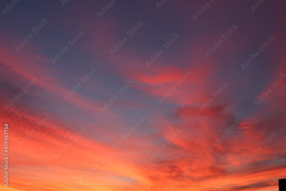 Fototapeta premium red sunset sky
