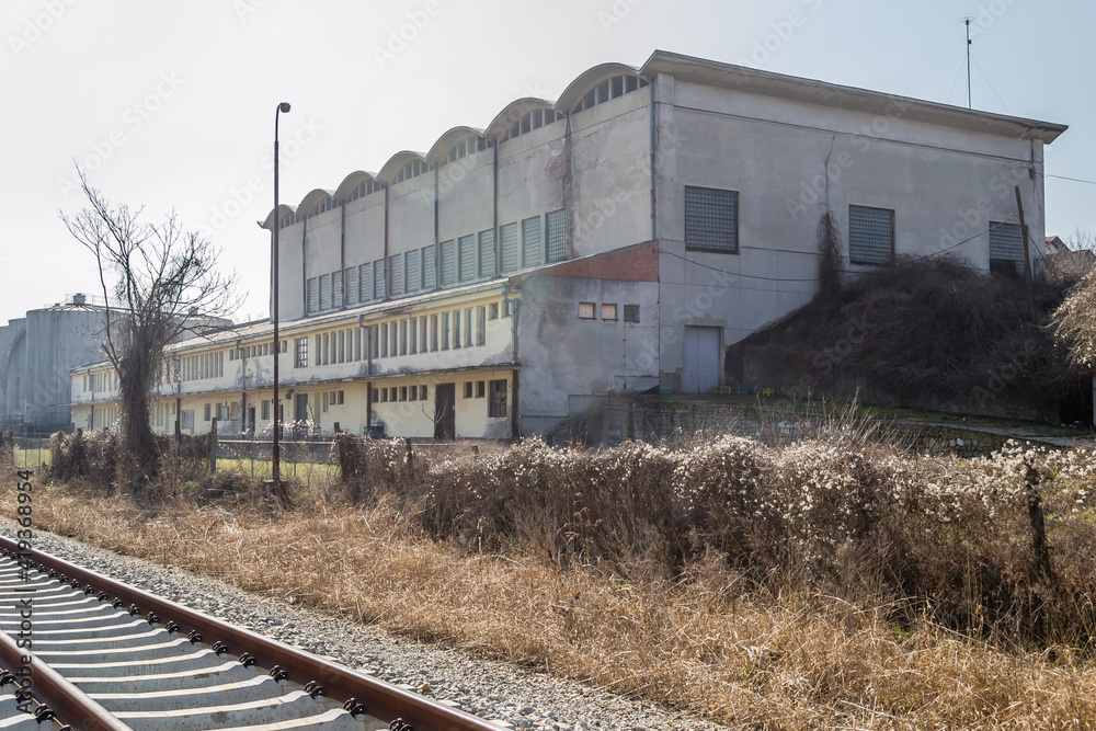 Abandoned and dilapidated, company premises - MINAQUA in Petrovaradin, Novi Sad, Serbia 