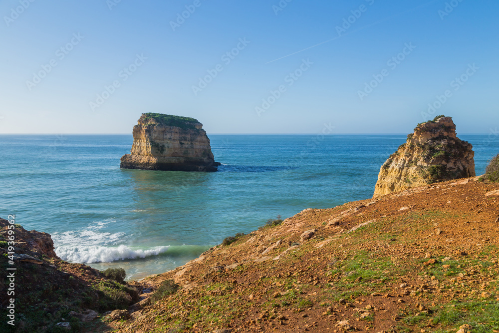 Cliffs in the Coast of Algarve Cliffs in the Coast of Algarve