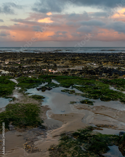 sunset over the sea