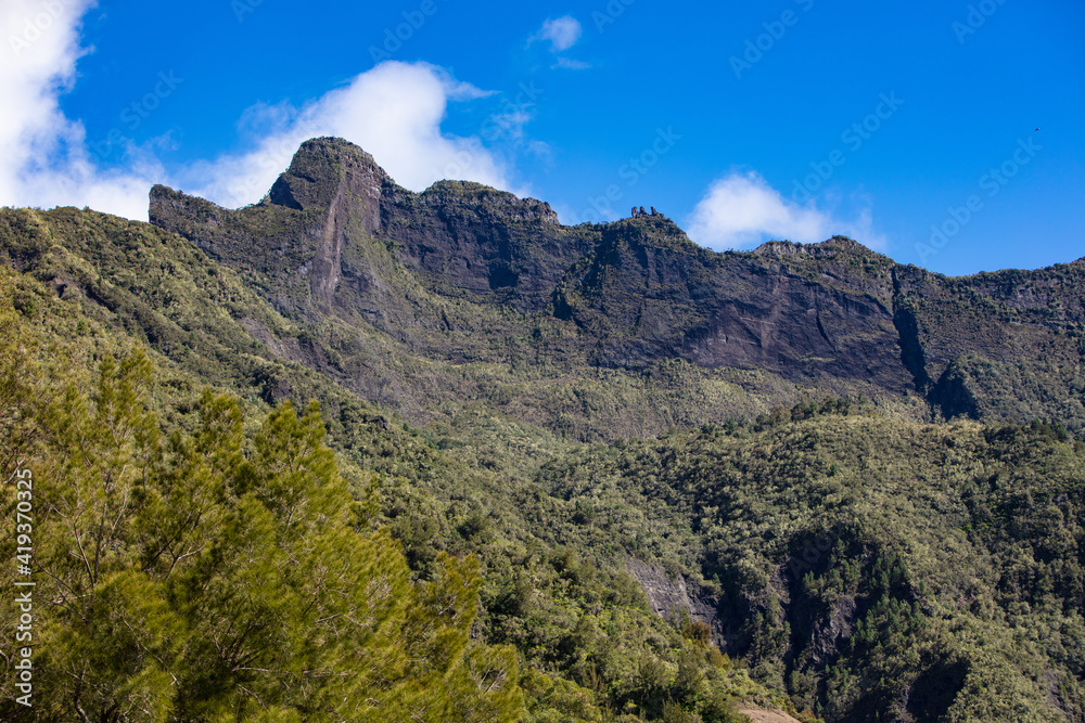 Piton des Neiges Crest Lines in Reunion Island