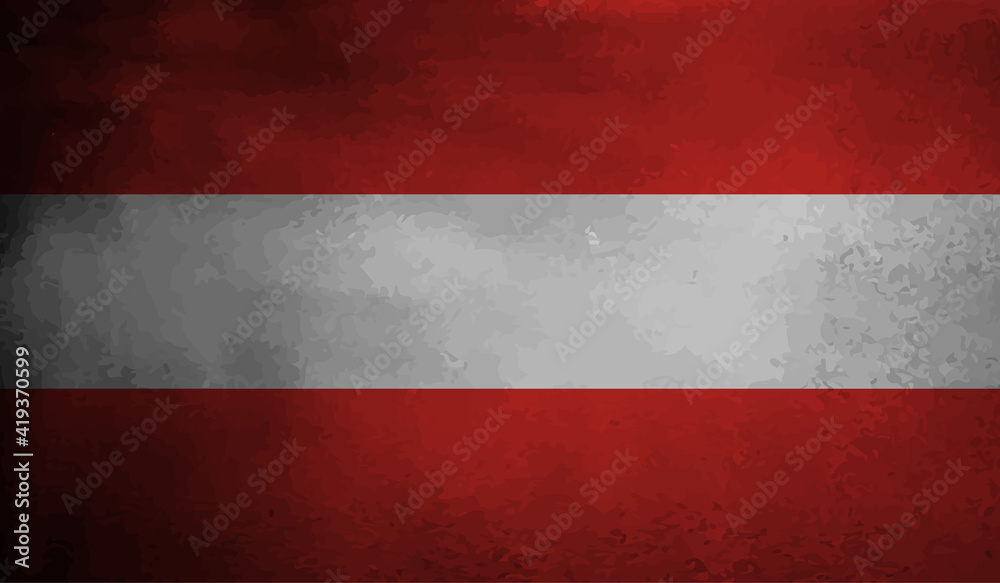 Grunge Austria flag. Austria flag with waving grunge texture.