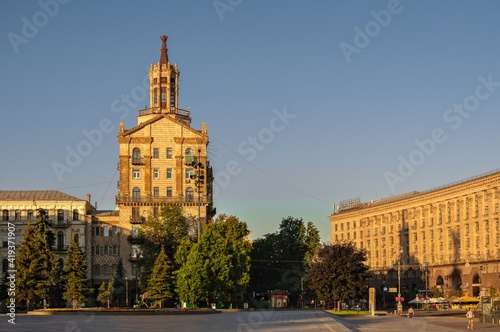 Historical building on Khreshchatyk in Kyiv, Ukraine
