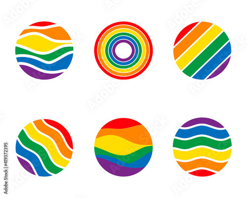 Pride month 2022 logo card with minority flag.Banner Love is love.Rainbow Pride symbol with heart,LGBT,sexual minorities,gays and lesbians.Designer sign,logo,icon:colorful rainbow in background.Vector © IrkoValenko