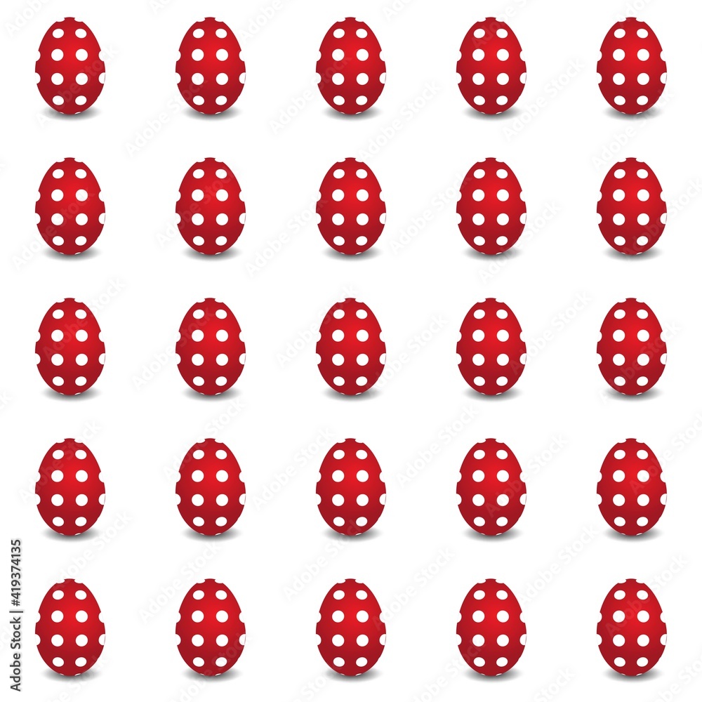 Bright colored easter eggs in technique one stroke set, flat vector illustration Bright colored easter eggs in technique one stroke set, flat vector illustration