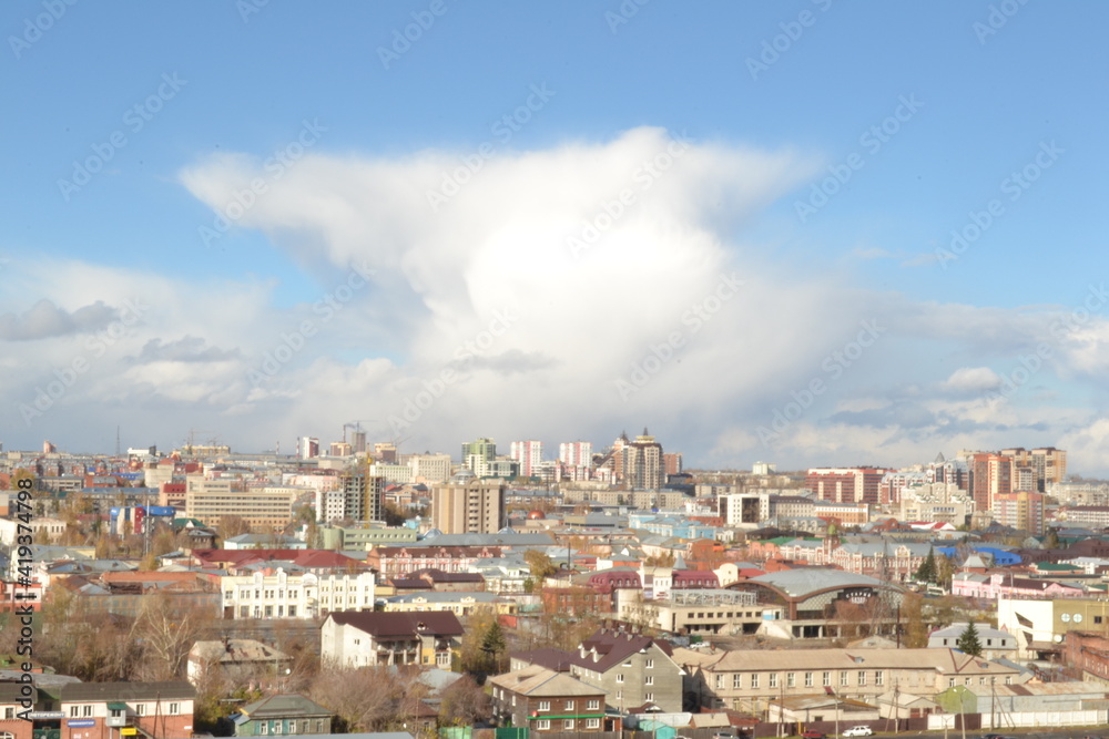 Mighty cloud over the city