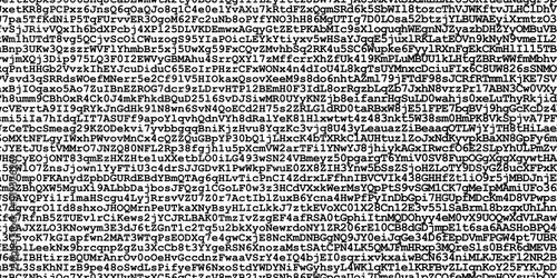 Random black digits and letters looking like code on white background, abstract illustration