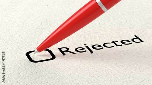 Red pen ready to reject a claim