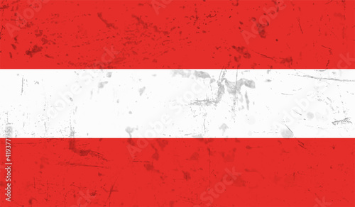 Grunge Austria flag. Austria flag with waving grunge texture.