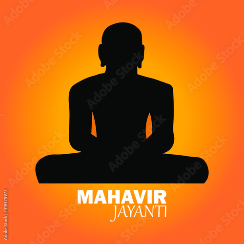 Illustration Of Mahavir Jayanti Celebration Background photo