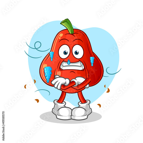 water apple cold illustration. character vector