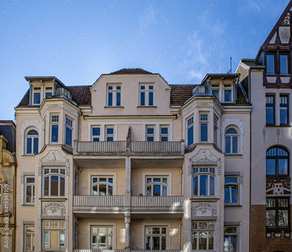 Fototapeta premium Haus im Jugendstil in Flensburg.