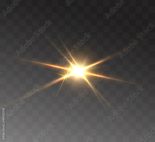 Futuristic light effect, lens flare.