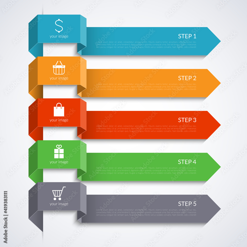 Modern arrow banner for infographics Modern arrow banner for infographics