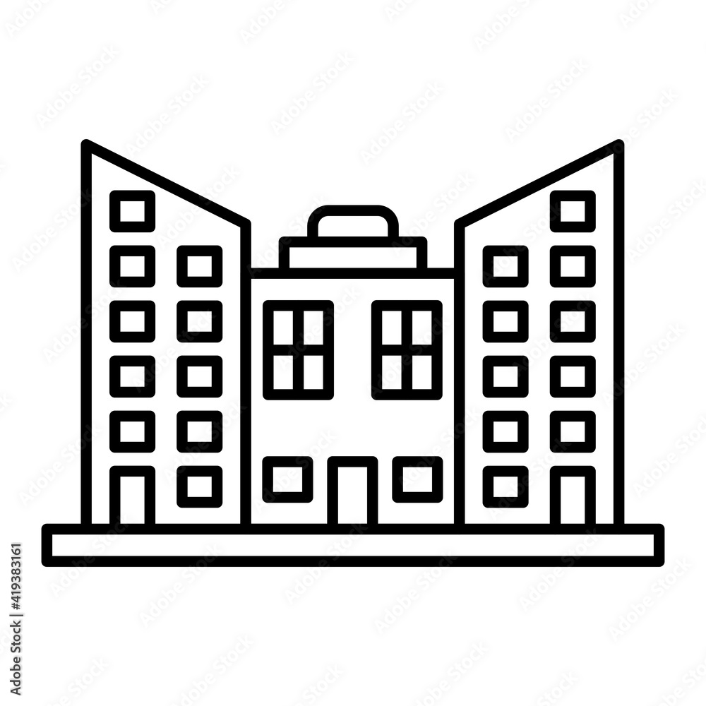 Vector Flat Outline Icon Design Vector Flat Outline Icon Design