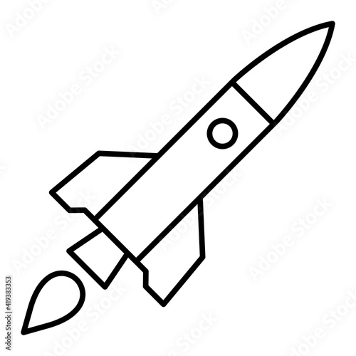 Vector Ballistic Outline Icon Design