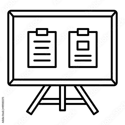 Vector Pinboard Outline Icon Design