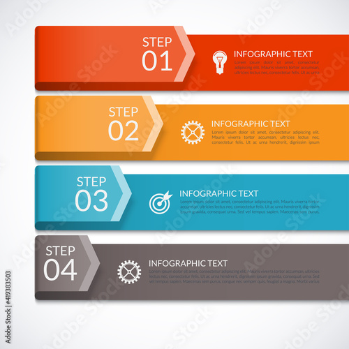 Modern infographics number options template