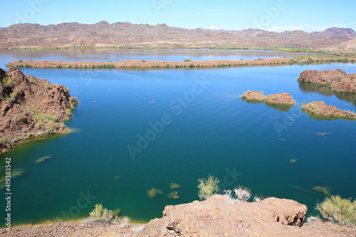 Lake near Parker in Arizona, USA photo