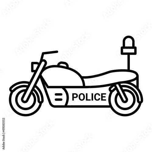 Vector Motorbike Outline Icon Design