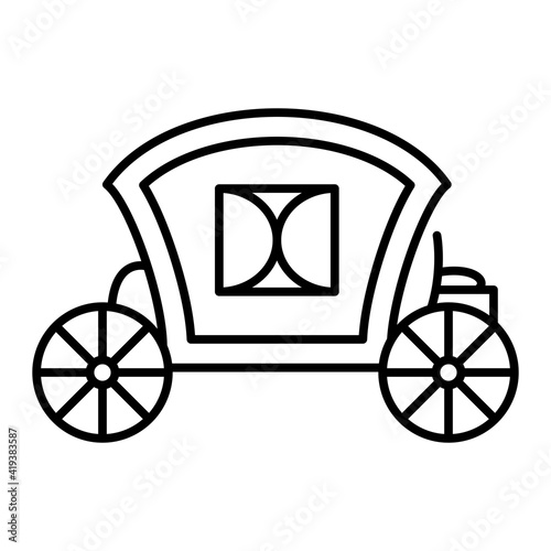 Vector Carriage Outline Icon Design