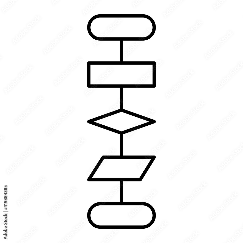 Vector Algorithm Outline Icon Design Vector Algorithm Outline Icon Design