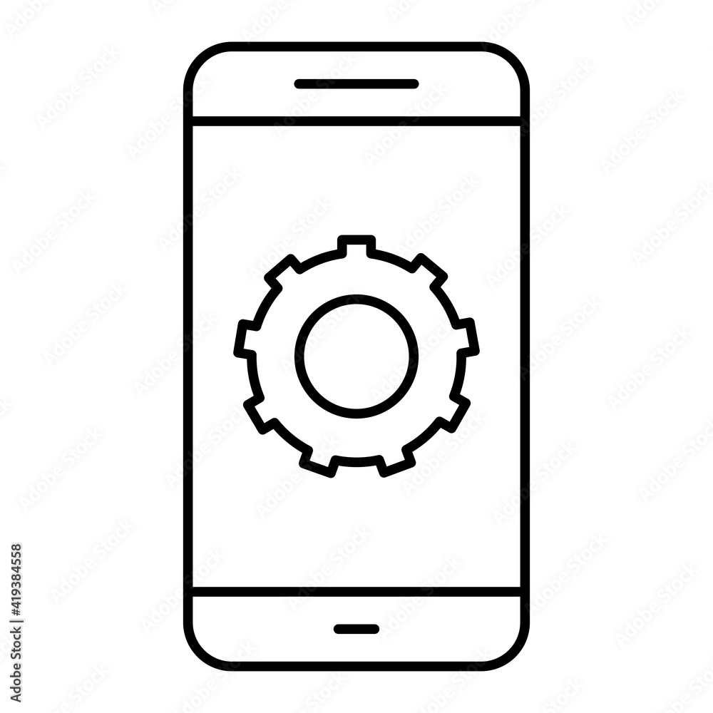 Vector App Development Outline Icon Design Vector App Development Outline Icon Design