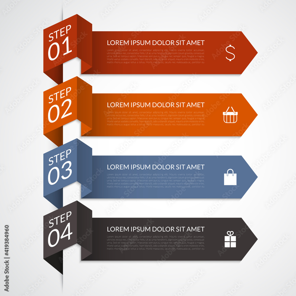 Modern arrow infographic elements Modern arrow infographic elements