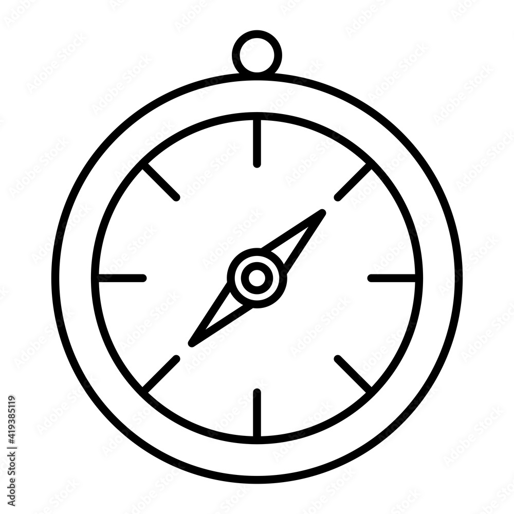Vector Compass Direction Outline Icon Design Vector Compass Direction Outline Icon Design