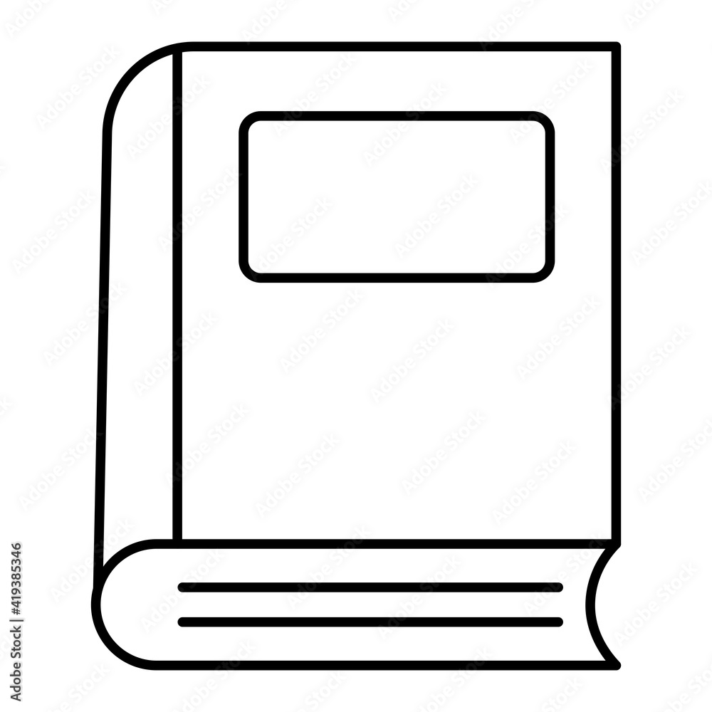 Vector Books Outline Icon Design Vector Books Outline Icon Design