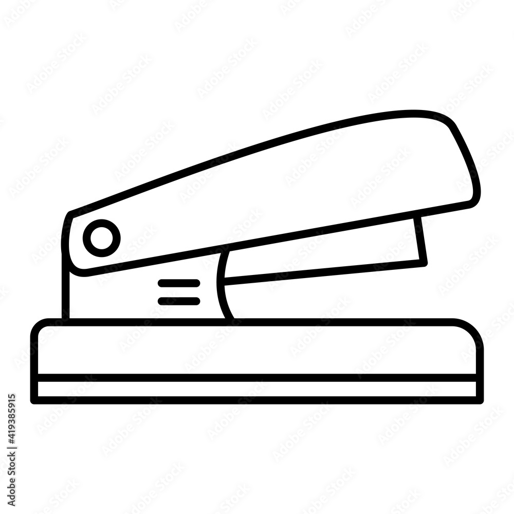 Vector Stapler Outline Icon Design Vector Stapler Outline Icon Design