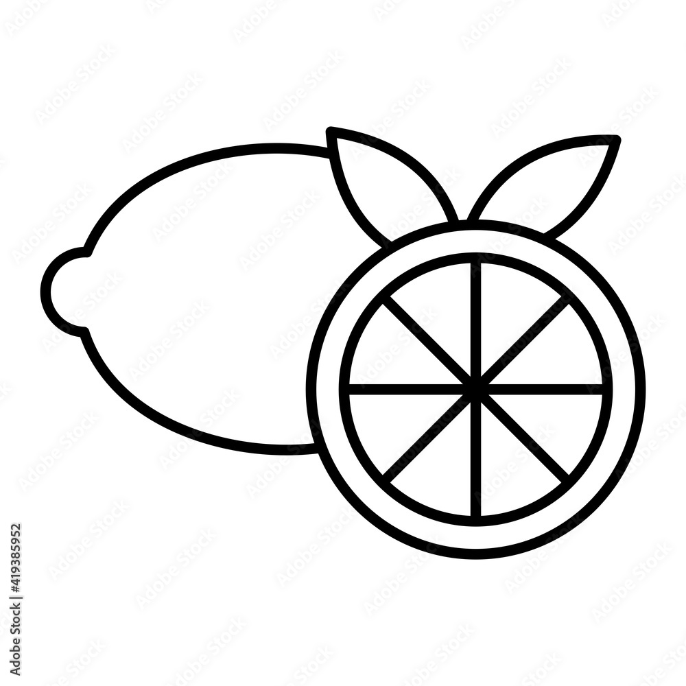 Vector Lime Outline Icon Design