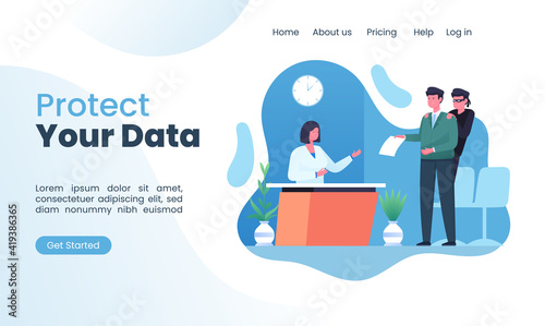 fraud with stolen fake data illustration concept for landing page