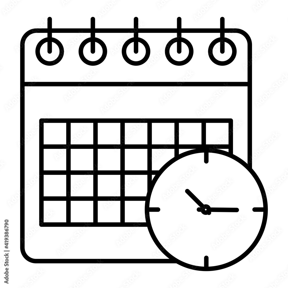 Vector Organizer Outline Icon Design Vector Organizer Outline Icon Design