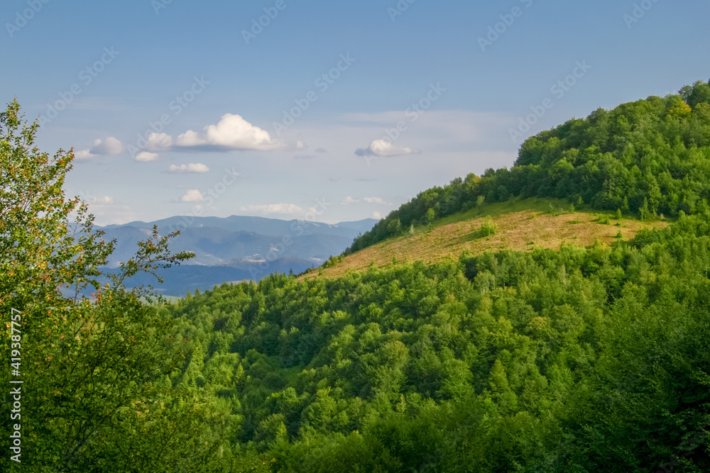 landscape in the Carpathian mountains near Polyana, Ukraine