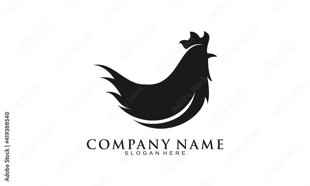 Fototapeta premium Chicken illustration vector icon