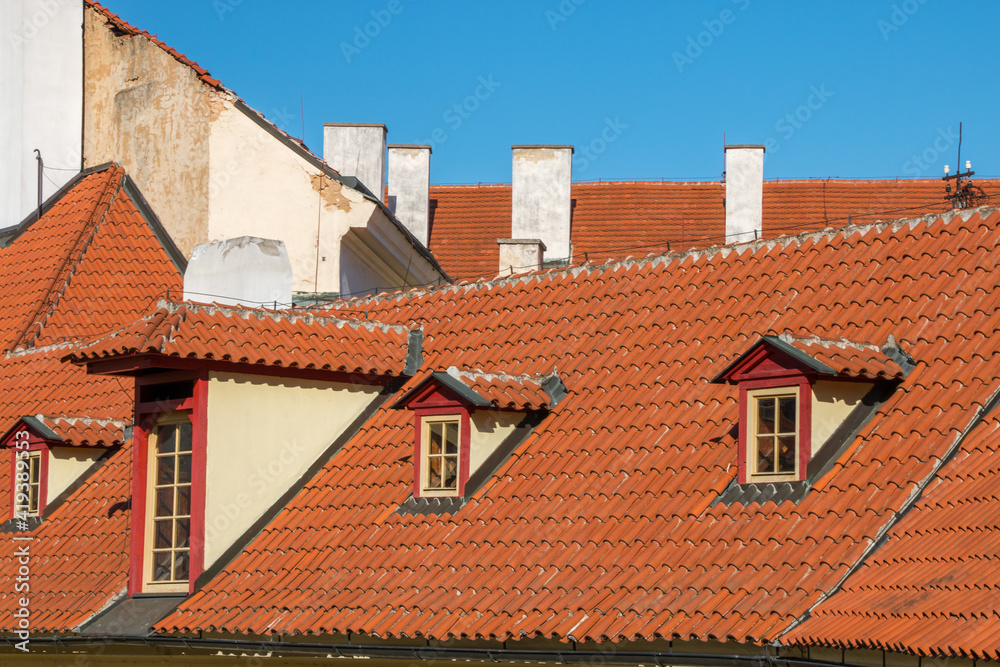 roofs of old houses / Prague, Czech Republic