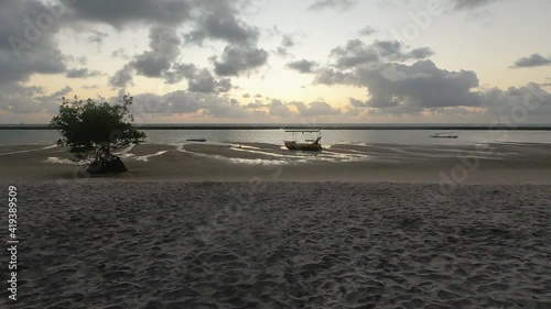 Timelapse of a Beautiful tropical sunrise over the sea at Brazil - Recife PE