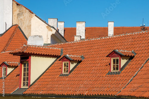 roofs of old houses / Prague, Czech Republic